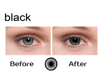 de lentilles de contact pour les yeux foncés, IR ou UV Lentilles de contact , Marked Cards